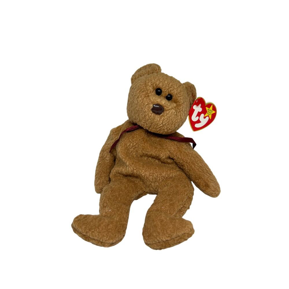 TY BEANIE BABIES CURLY the BEAR 1993 Plush Stuffed Animal